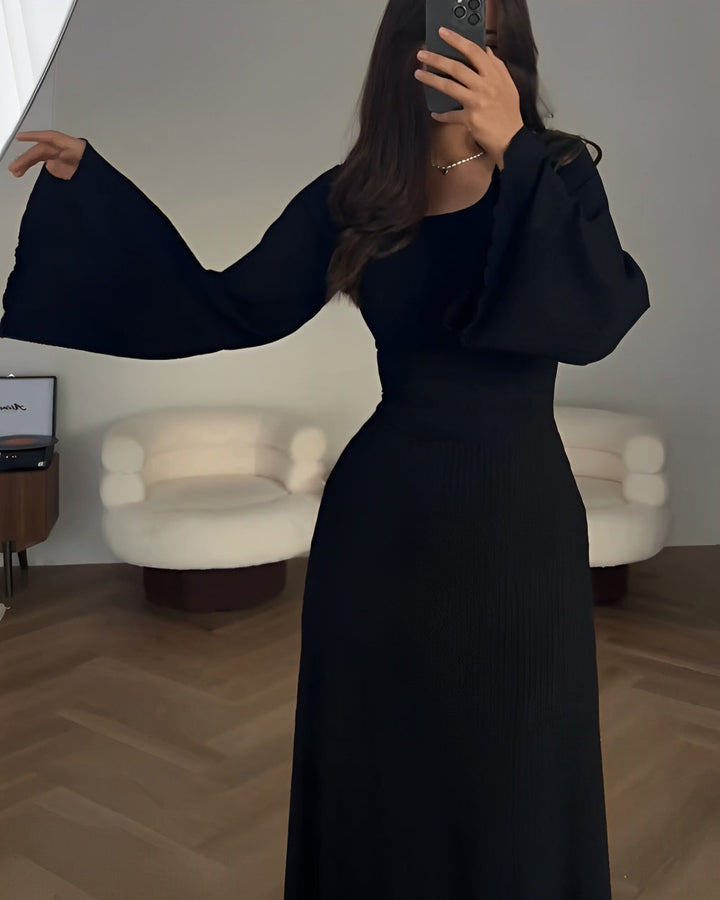 Aiah - Elegant Knitted Maxi Dress