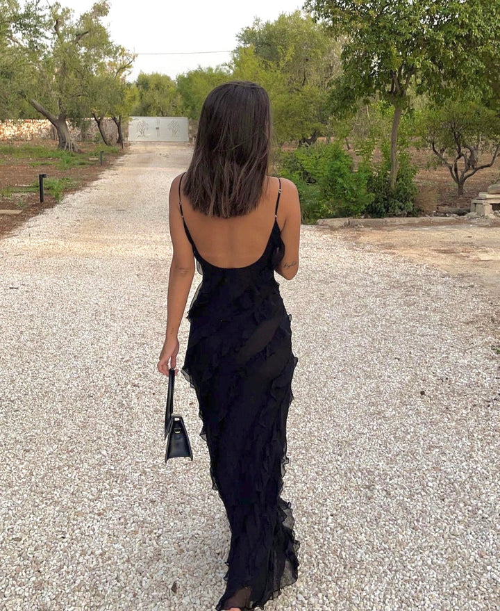 Zara - Ruffled Maxi Dress