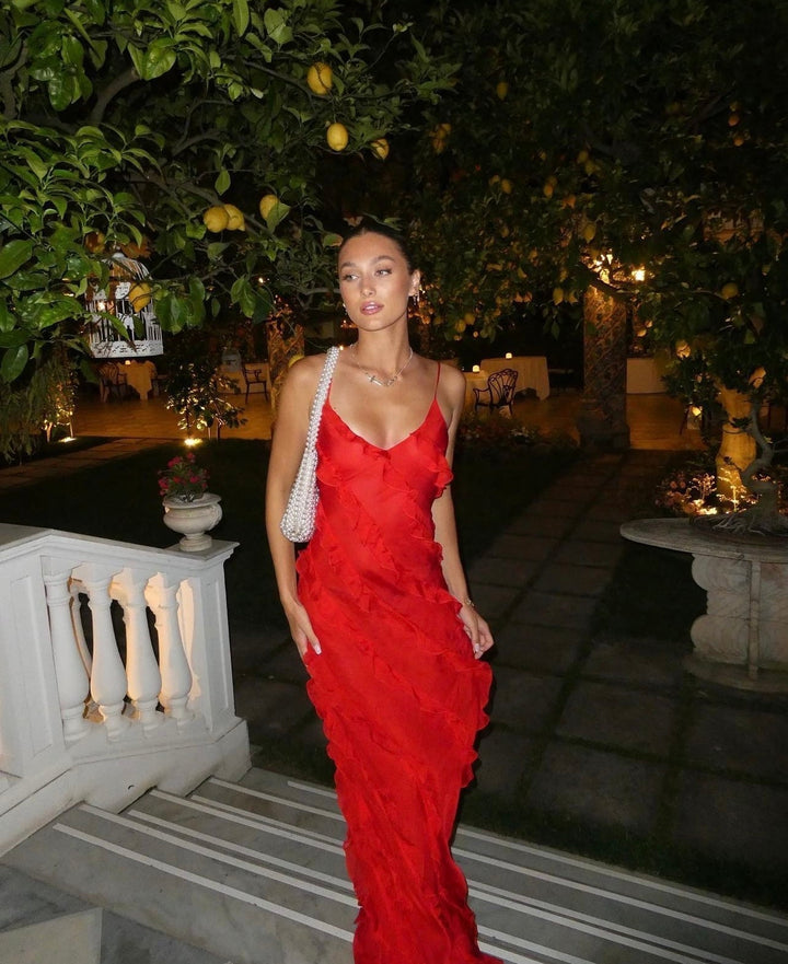 Zara - Ruffled Maxi Dress
