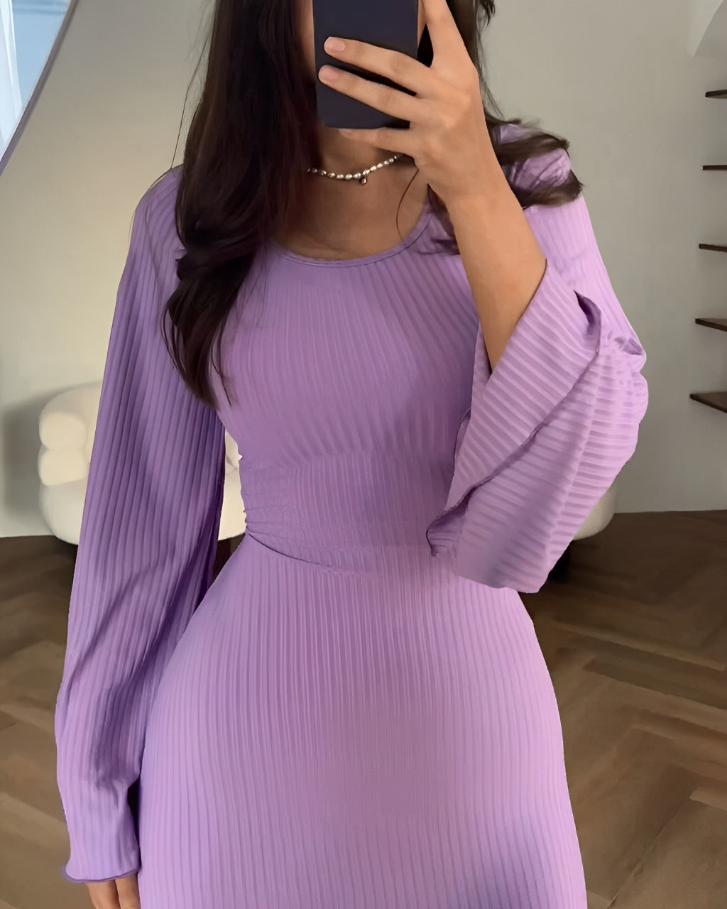 Aiah - Elegant Knitted Maxi Dress