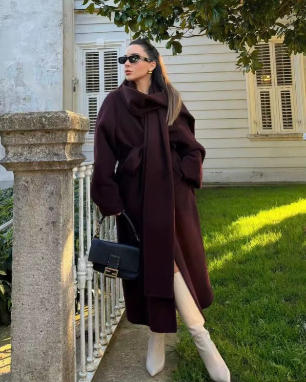 Bordeaux Wrap Coat