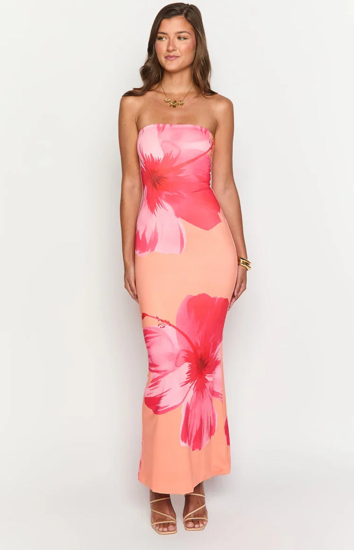 Arizona - Floral Mesh Maxi Dress