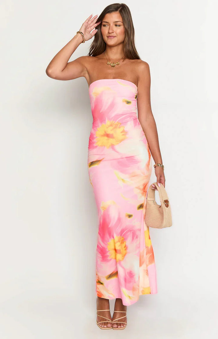 Arizona - Floral Mesh Maxi Dress