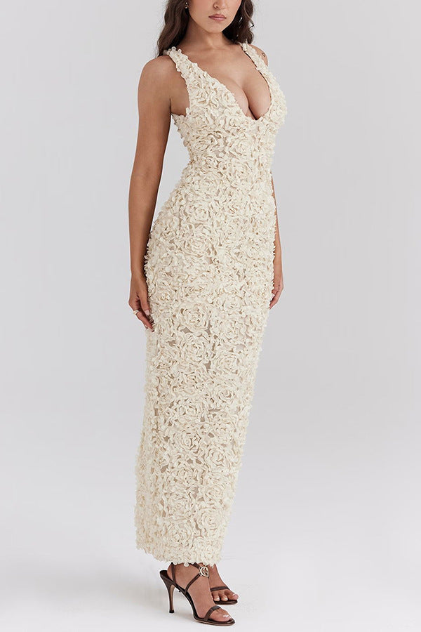 Lyra - Floral Backless Maxi Dress