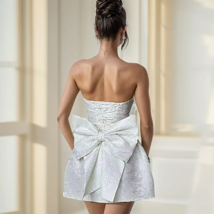 Avy - Stunning Bow Mini  Dress