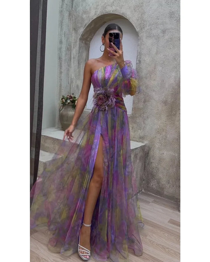 Cecelia - One Sleeve Maxi  Dress